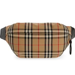 Burberry medium sonny check canvas belt bag